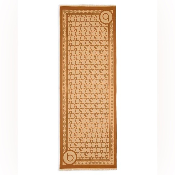 Bloomingdale’s 50th Anniversary Exclusive Logo Scarf - Camel 72” X 26” W - Picture 4 of 5